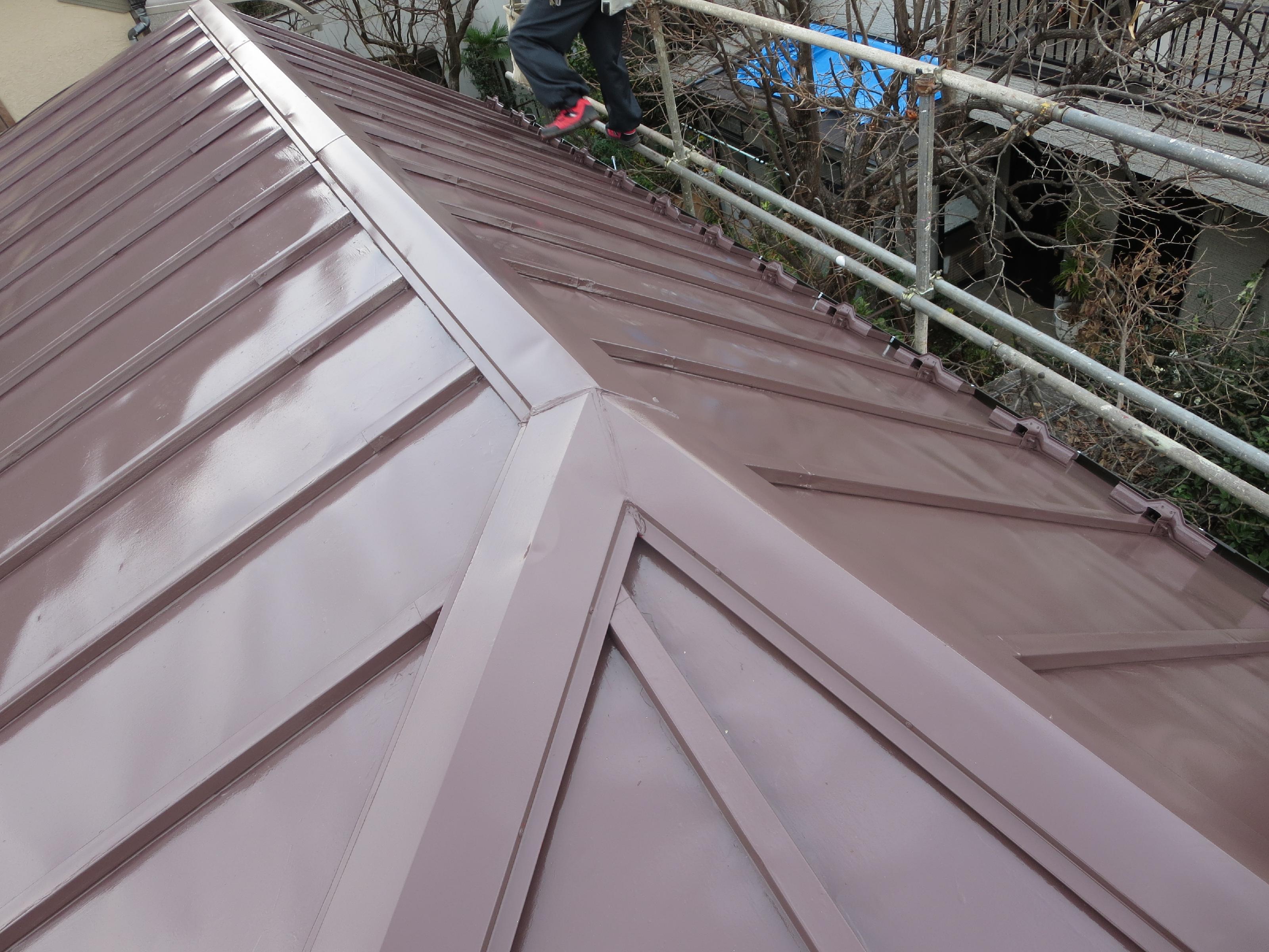 東京都　北区　屋根塗装　雨樋工事