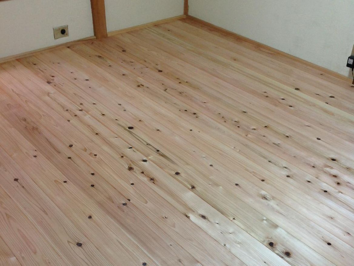 畳の部屋を多摩産杉フローリング