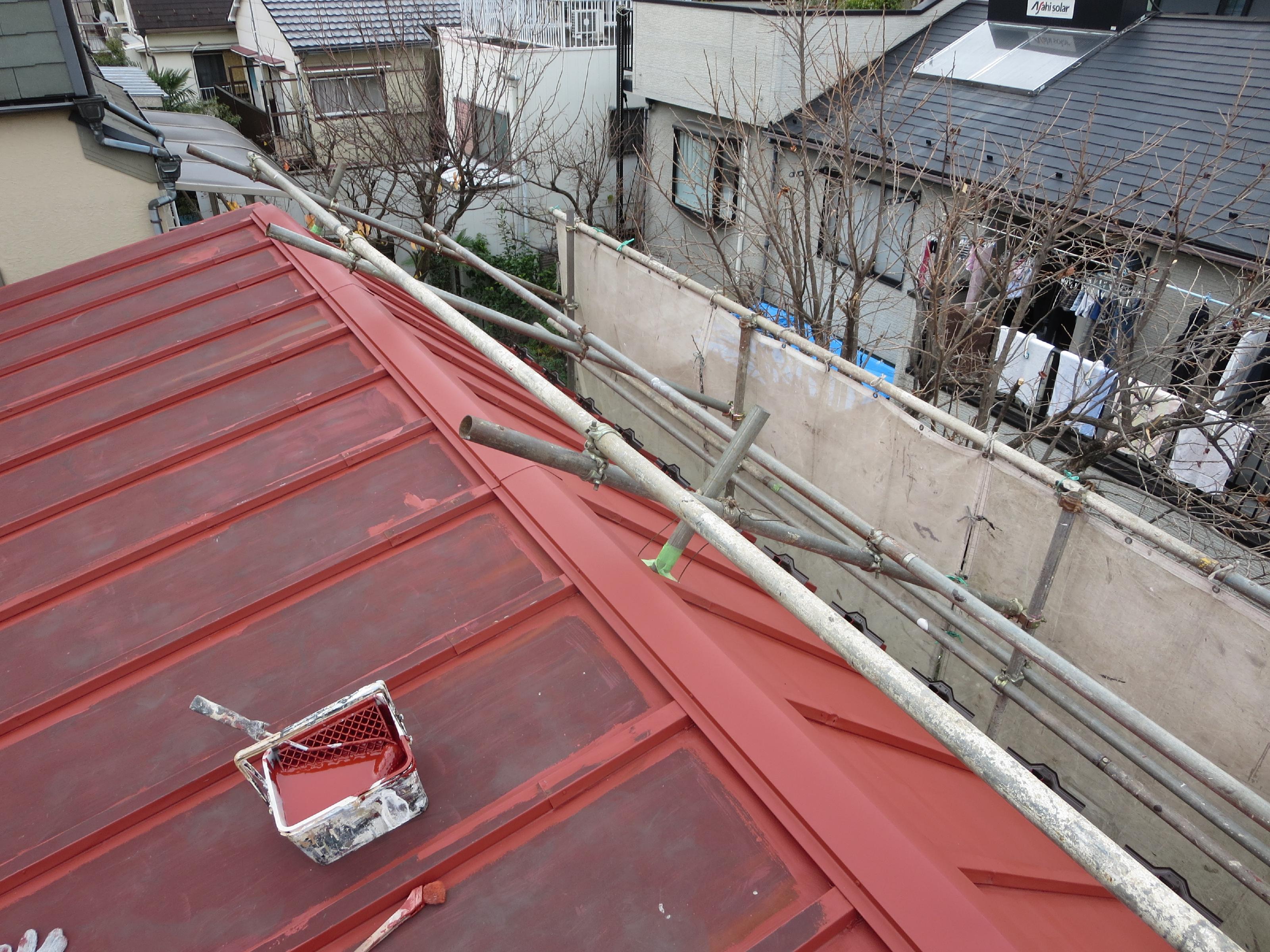 東京都 北区 屋根塗装 雨樋交換 雪止め取付 施工前