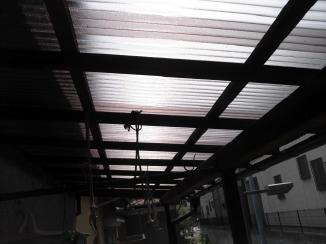 東京都 板橋区 ベランダ屋根 天井張替え 施工事例